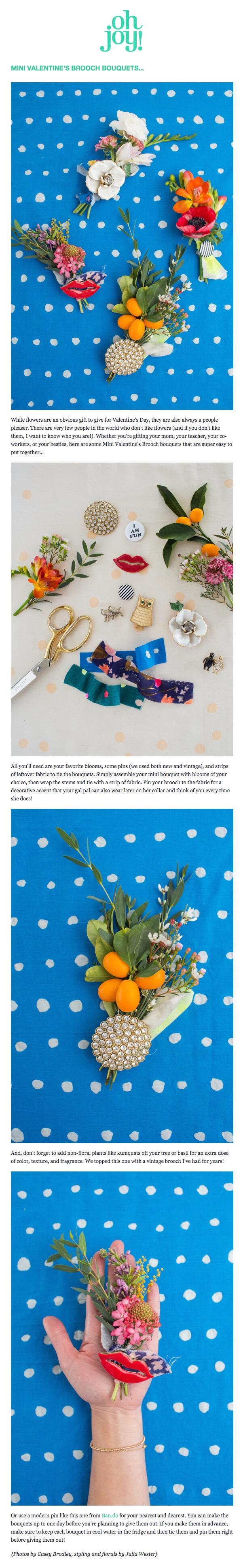 Great content in a Valentine's Day email, from Oh Joy