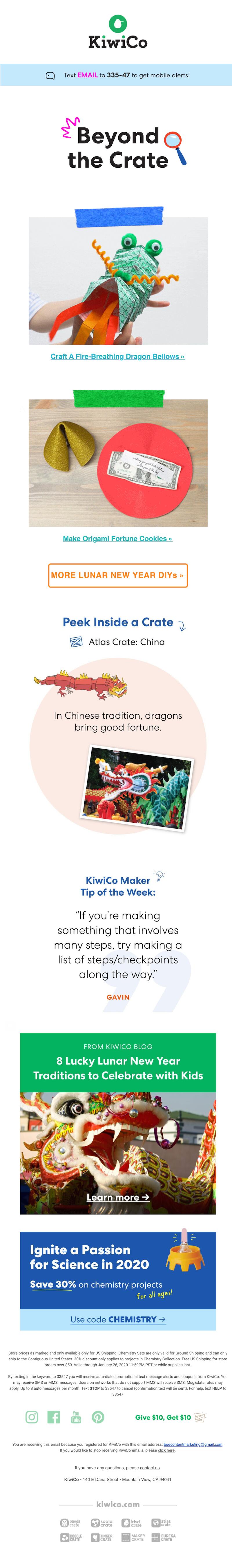 lunar new year email newsletter